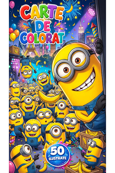 MinionToys Carte de Colorat Minionii 50 Pagini A4