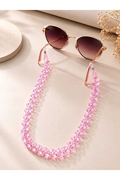 amazoondesing Pink Transparent Glasses Chain