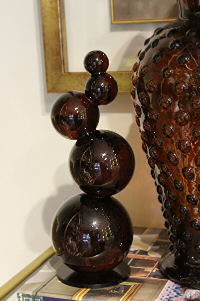 tuan design KAHVERENGİ CAM TOP OBJE