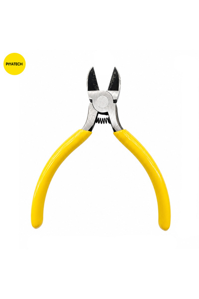 PİYATECH 110 mm Hassas Yan Keski – Yaylı Mini Tel ve Kablo Kesme Pensesi