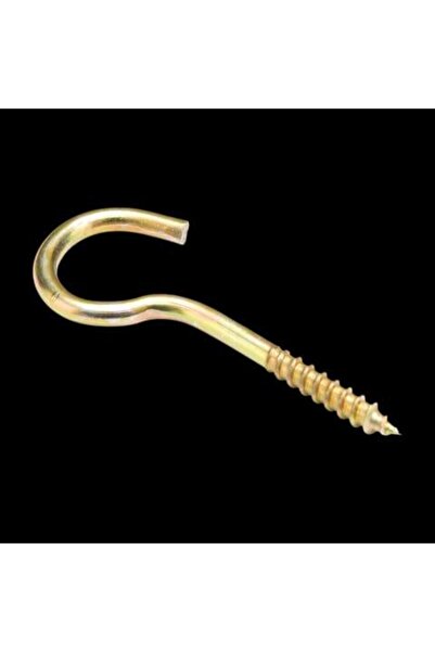 proalet Açık Kancalı Piton Vida Duvar Tavan Askı Vidası Soru İşareti Kanca 20x80 mm (6 Adet Vida + 6 Adet Dü