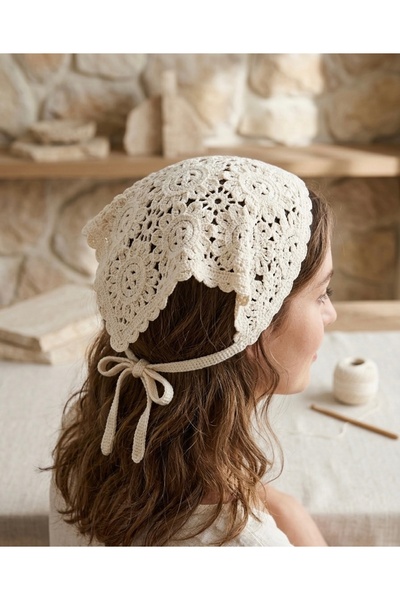 DAZLİNGACCESSORY BANDANA - FİLE ÖRGÜ SAÇ BANDANASI