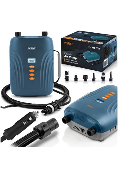Neo-Sport Pompă electrică pentru SUP, barcă gonflabilă, saltea + 6 adaptoare ...