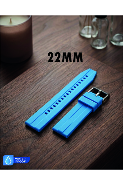 beroo straps 22mm Şeritli Ralli Model Premium Silikon Akıllı Saat Kordonu – P...