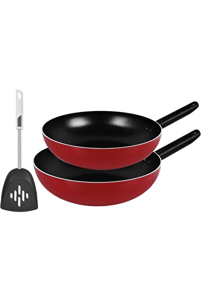 Prestige Wok set with 2-piece tool set Pr21014 from Prestige, red color