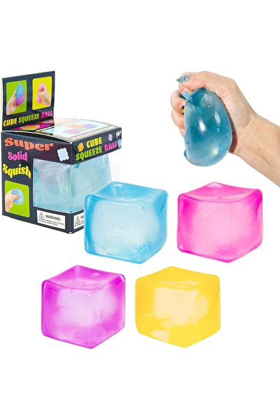 Generic Squishy Stress Cube Fidget Toys - Purple Stress Relief Balls for Kids Adults - Anxiety Relief Sensory Squeeze Toys