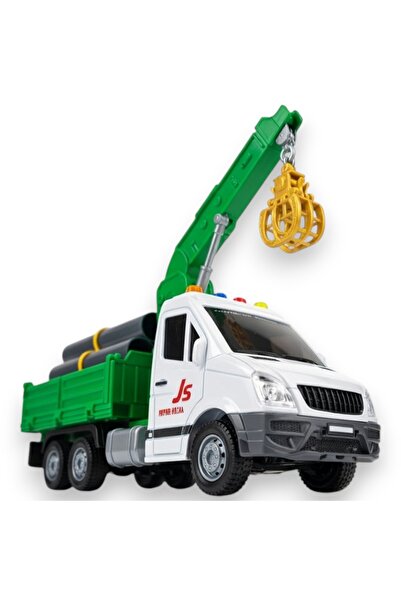 Avaleea Camioneta cu Brat Macara Scara 1:16, Jucarie Interactiva cu Lumini, S...