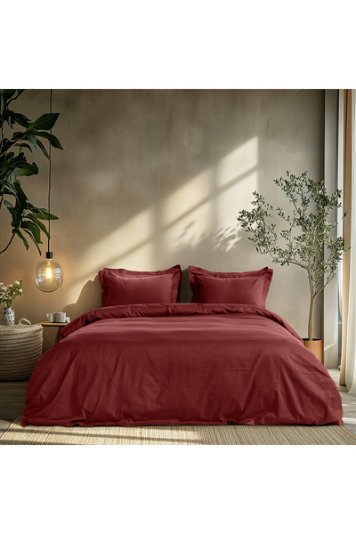 Beauty Home Σετ σεντόνια μονά με λάστιχο Art 1700 Harmony 110x200+30 Μπορντό