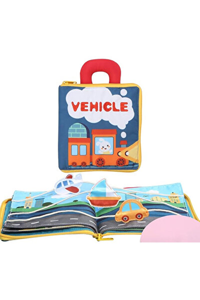 Richgv Carte din Material Textil cu Tematica de Transport, pentru copii si be...