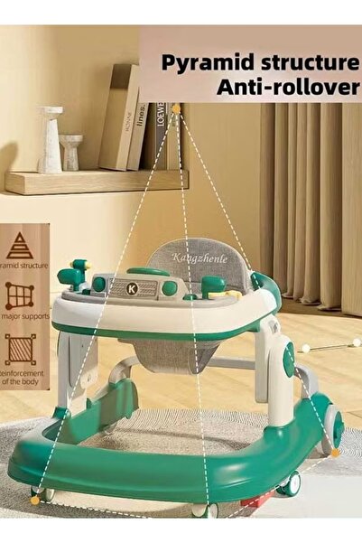 Generic 4 In 1 Plastic Baby Walker Foldable Adjustable Activity Center Wheels...