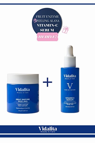 Vidalita Beauty & Care Fruit Enzyme Peeling 55 g + HEDİYE Vitamin C Serum 30 ...