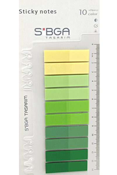 sibga tasarım Şeffaf Yeşil Renkli Postit Post-it Post it. Kitap Ayracı Ayraç ...