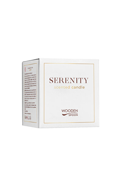 Wooden Spoon Lumanare naturala cu flori albe serenity 200g