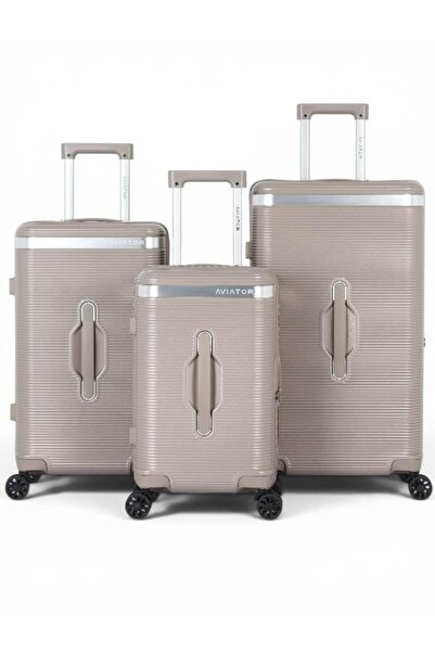 AVIATOR Signature 3-Piece Travel Luggage Set – Shatter-Resistant Polycarbonate