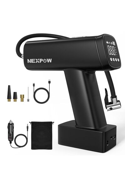 NEXPOWERED NEXPOW Tire Inflator Portable Air Compressor, Air Pump for Car Tir...