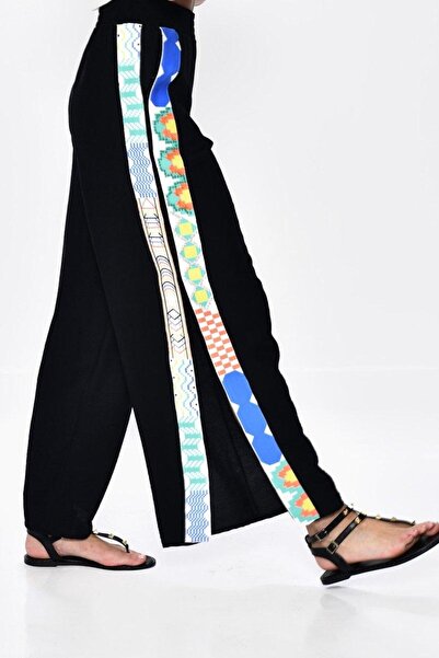 DQMANE Design Stone-Embellished Slit Pants