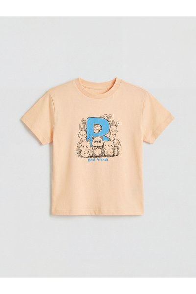 LC Waikiki New Season Lcw Kids White Printed Boys' T-Shirt Set