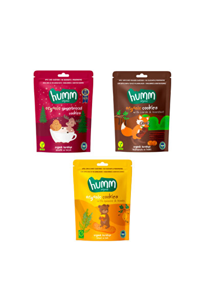 Humm Organic حزمة وجبات خفيفة من الكوكيز العضوية النباتية بالزنجبيل والشمر وا...