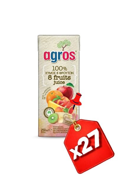 Agros 27x 8 MULTIVITAMINE FRUCTE 100% 250 ml