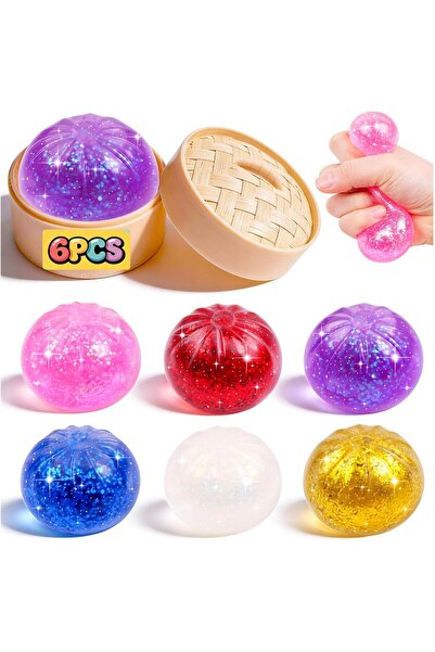 OEM 6 Pack mini Dumpling Squishy, 6 ani+