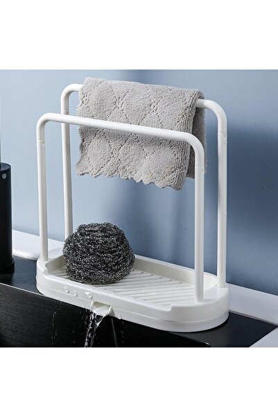 ORVILLA Kitchen Sink Racks Double Dishcloth Sponge Holder Hangers Drain Desig...