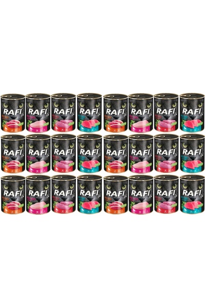 Dolina Noteci pentru pisici RAFI MIX 4 arome 24x400g