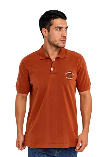 Arma Ar-Ma Men's Polo Collar T-Shirt Picture Printed Knitted Fabric Large Siz...