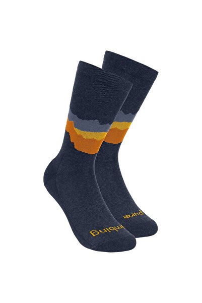 WILD COUNTRY Socks Flow-Navy Blue/Yellow-35-38