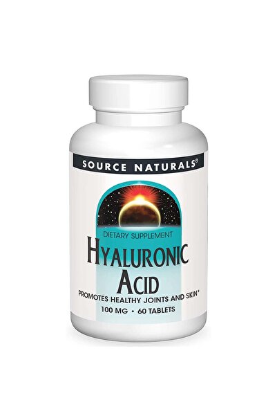 source naturals حمض الهيالورونيك، 100 ملغ، 60 قرص