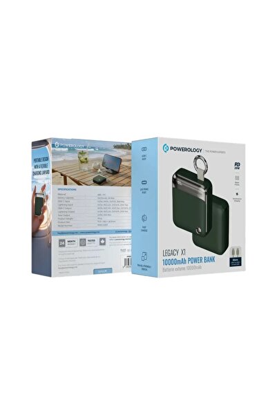 Powerology Legacy 10000mah Power Bank Green
