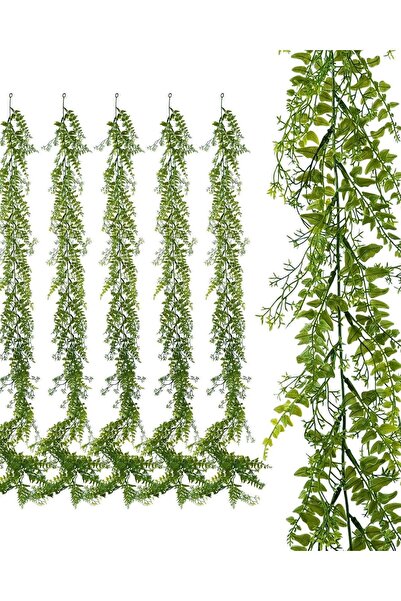 OEM Ghirlandă artificială frondă 6 bucăți plante decorative verde 170 cm