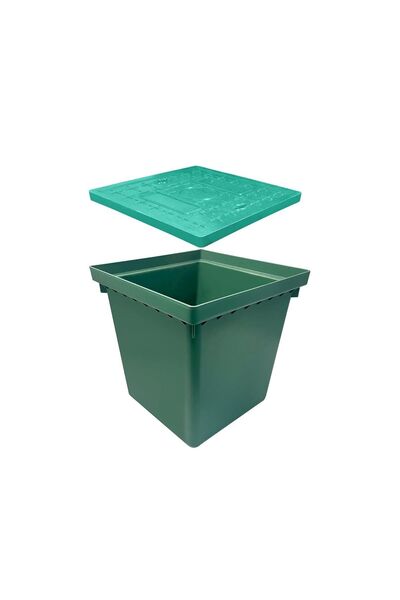 OEM Cămin de cabluri de inspecție robust, antiderapant, verde, 400 mm
