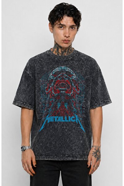 Fuddy Moda Μπλουζάκι Unisex Oversize με εκτύπωση εικονογράφησης προσώπου Meta...