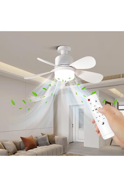 EHZ TEKNOLOJİ Uzaktan Kumandalı Tavan 30W Vantilatörü ve LED Aydınlatma | 5 K...