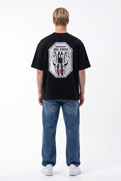Respire Tricou supradimensionat Piero Negru
