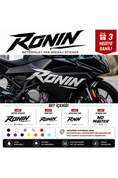 STCKRCO Ronin Motorcycle Fairing Sticker Set |   Yan Grenaj's Writing |   3 G...