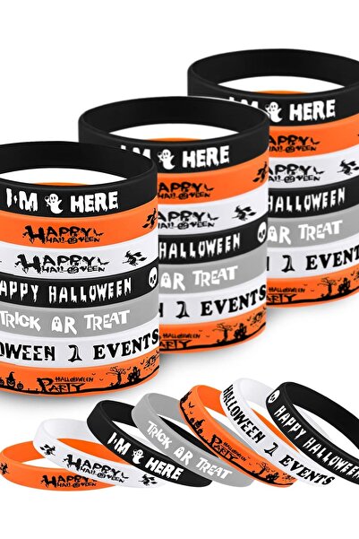 OEM Set de 49 de brățări din silicon de Halloween, 21 cm, multicolore