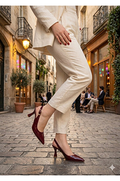 MADAM RENK Woman Shoes Since 1958 M.K حذاء Madamrenk نسائي بكعب مدبب من Ovis ...