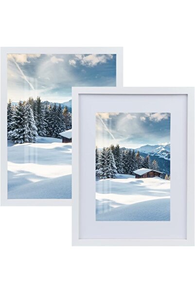 OEM Rame pentru Fotografii 30x40 cm Set 2 Bucăți Rame Elegant albe pentru Fot...