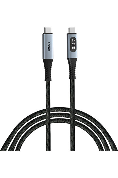 Verbatim Πλεγμένο καλώδιο LED USB 2.0 USB-C Αρσενικό - USB-C 100W PD Μαύρο 1....