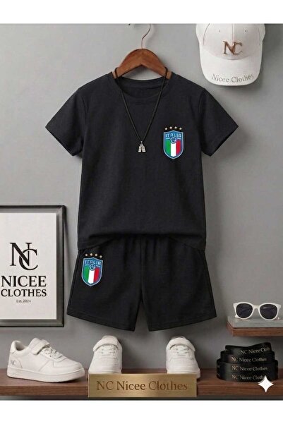 NC Nicee Clothes TRIUNGRĂ ȘI PANTALONI SCURȚI DE VARĂ PENTRU COPII UNISEX (IM...