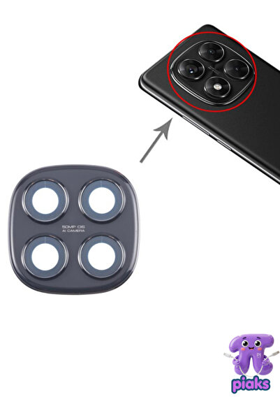 Piaks Redmi Note 14 Pro 4G Arka Kamera Camı Lensi Çerçeveli Komple 24116RACCG...