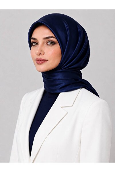 minelesarp Crystal Single Color Scarf. Non-Slip, Non-Wrinkle Resistant. (Navy...