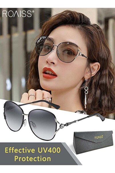 ROAISS Womens Butterfly Polarized Sunglasses UV400 Protection Metal Frame Dec...