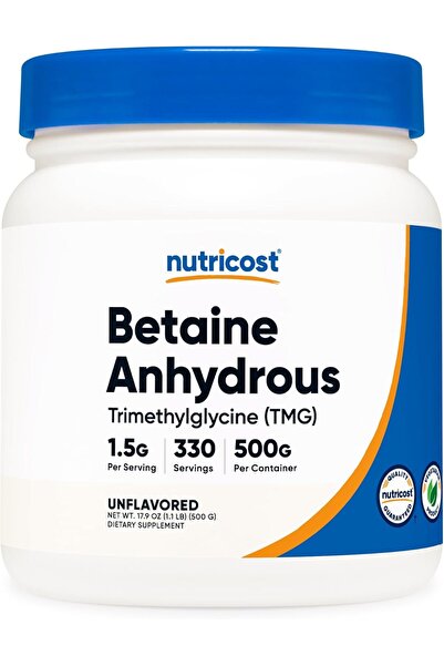Nutricost Betaine Anhydrous Trimethylglycine (TMG) Powder 500 Grams