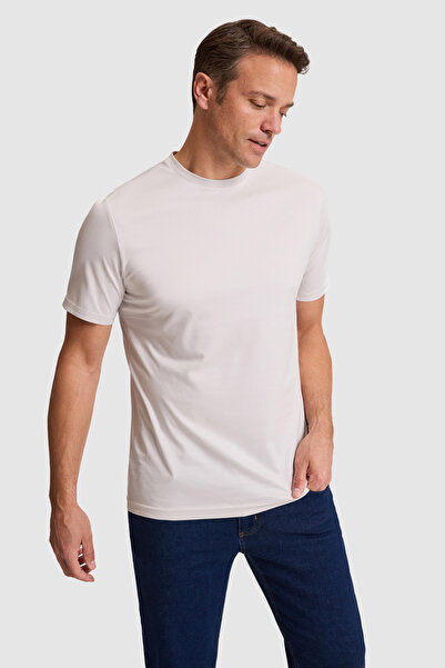 U.S. Polo Assn. Men's Light Gray Regular Fit Crew Neck Basic T-Shirt 50324943...