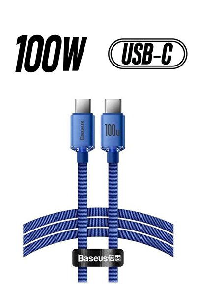 Baseus كابل USB C إلى USB C بقوة 100 واط بطول 4 أقدام، كابل شحن سريع من النوع...