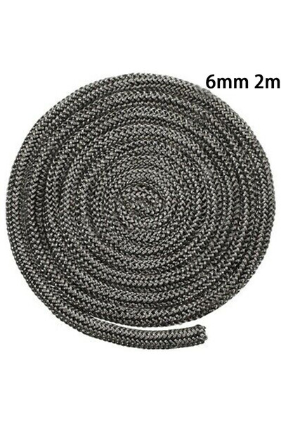 Choice1 6mm Stove Fire Rope Black Wood Burning Stove 6mm 8mmm 2m Length Log B...