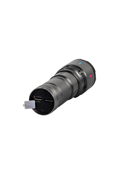 HU HAPPY USER مصباح يدوي LED قابل لإعادة الشحن بقوة 20 واط - كشاف USB نوع C ب...