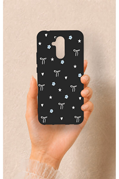Vip Case Huawei Mate 20 Lite Uyumlu Mini Fiyonk Siyah Desenli Silikon Kılıf